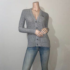 ABERCROMBIE & FITCH GREY KNIT SWEATER - XS